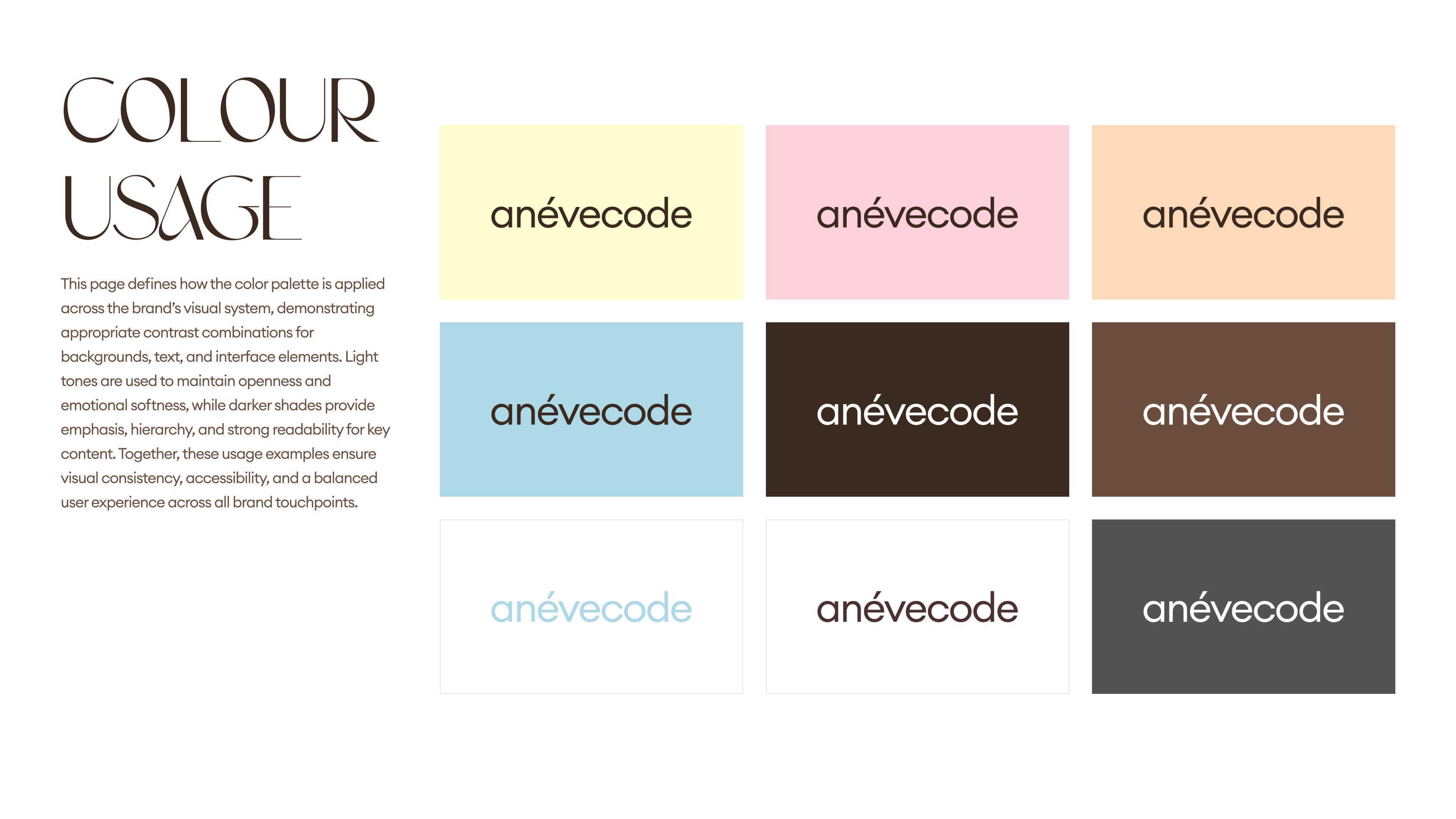 Anévecode BRANDBOOK